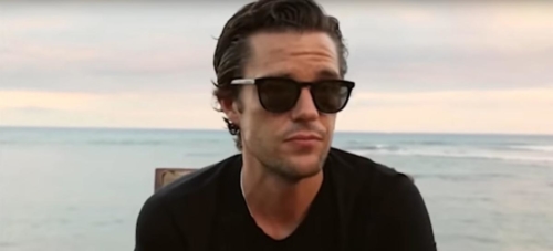Brandon Flowers in Heuy Lewis and the News video for Her Love is Killin' Me